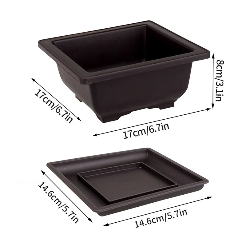 pot plante jardin extérieur marron moderne grille drainage fleurs succulentes bonsaï