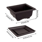 pot plante jardin extérieur marron moderne grille drainage fleurs succulentes bonsaï