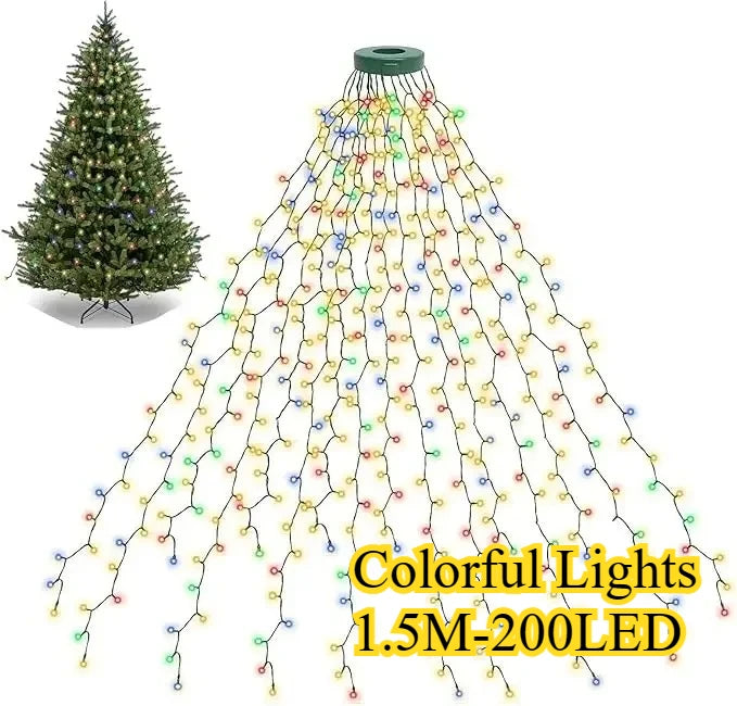 guirlande lumineuse led blanc vert moderne noel 1m5 2m 3m anneau suspendre chaines led