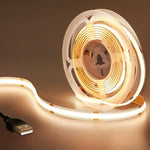 ruban led cob 320 leds 3000k 4000k 6000k adhésif usb alimentation moderne blanc neutre