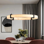suspension lumineuse moderne marbre veiné blanc noir ajustable contemporain lumière led opaque