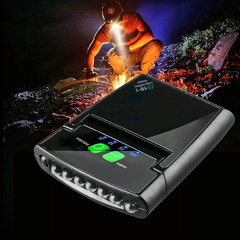 lampe torche rechargeable led pinces casquette camping pêche mode geste quatre niveaux lumière moderne