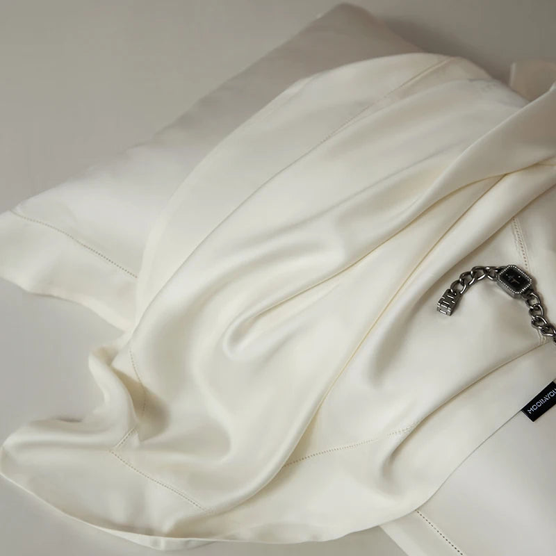drap plat blanc crème ultra doux literie king queen housses taies oreillers satinées lisses