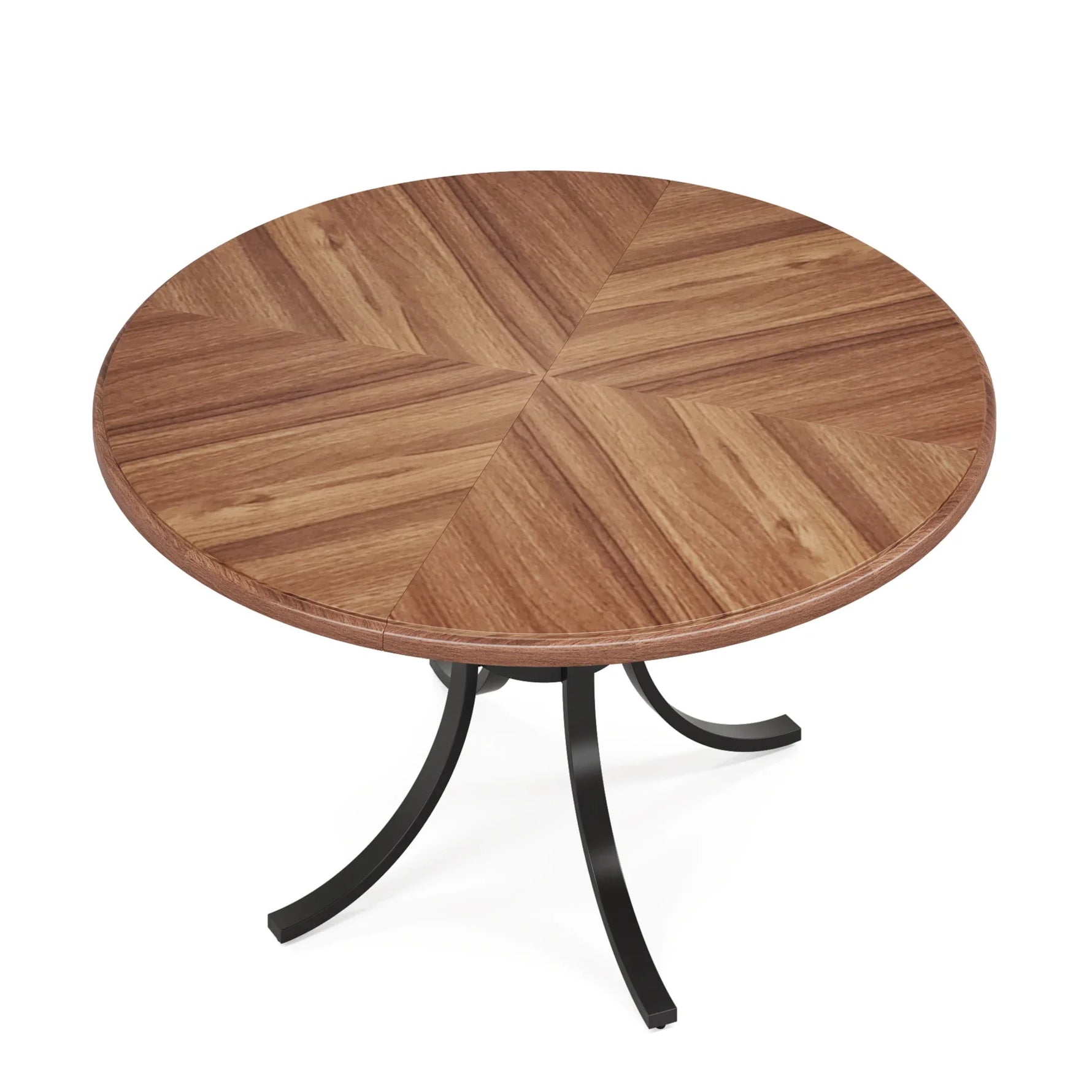 Table ronde bleue avec chaises assorties