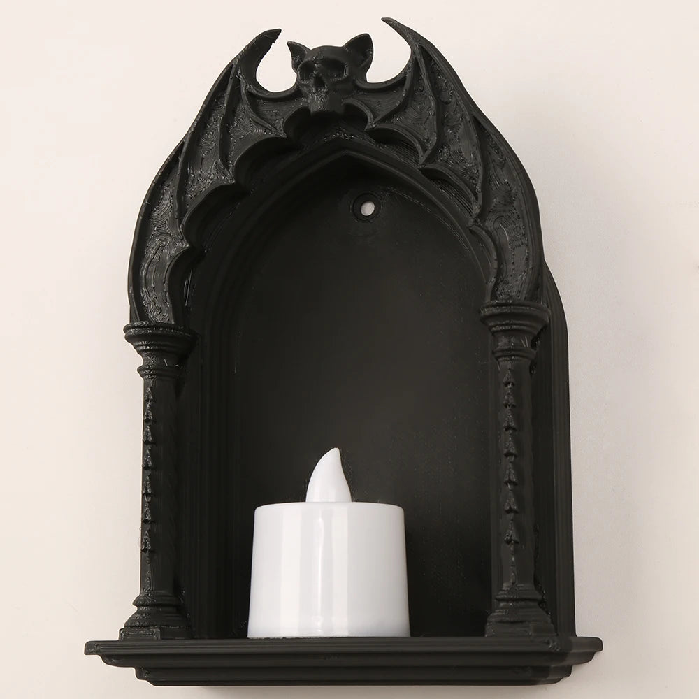 Décoration murale sombre niche rangement