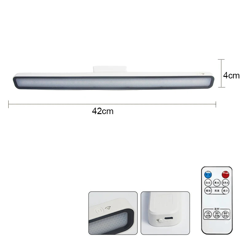 lampe led rechargeable télécommande moderne adhésive 42cm blanc minimaliste chambre