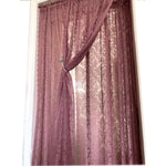 rideaux voilage dentelle florale romantique vintage rose fuchsia chambre