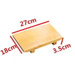 plateau sushi bois naturel traditionnel japonais opaque grain bois respectueux environnement 21x12x3.5cm