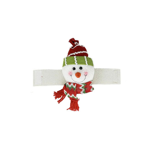 porte cordons fenêtre noël blanc rouge vert décoration père noël bonhomme neige adhésifs festive