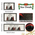 tapis sol carreaux rouge noir blanc sapins rennes noel merry christmas festive déco