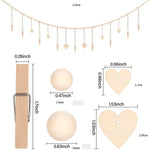 guirlande bois photos suspendues cœurs pinces rustic bohème décoration mur