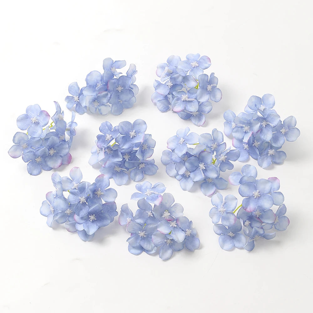 Fleurs artificielles bleues pour couronne DIY