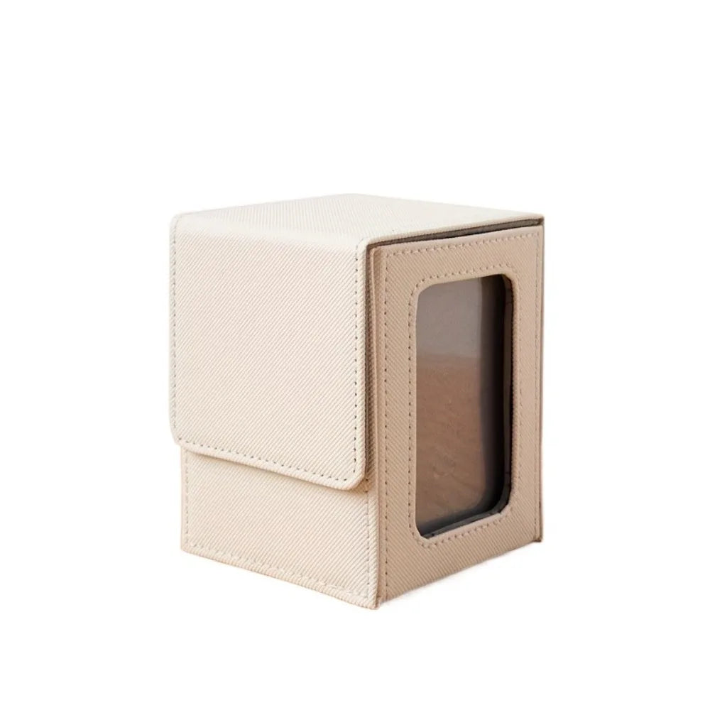 boîtes rangement cartes simili cuir violet vert orange rouge bleu noir blanc moderne poignée