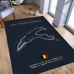 tapis sol noir motif circuit course automobile décoration moderne salon chambre maison