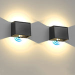 lampe murale solaire détecteur mouvement contemporaine texture tissu noire led extérieure autonomie ip65