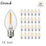 ampoule led filament doré transparente 0.5w e12 vintage 249 lumens 2700k