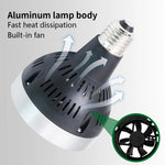 ampoule led ultra lumineuse e27 blanc chaud ventilateur intégré tech chambre 35w 45w 220v