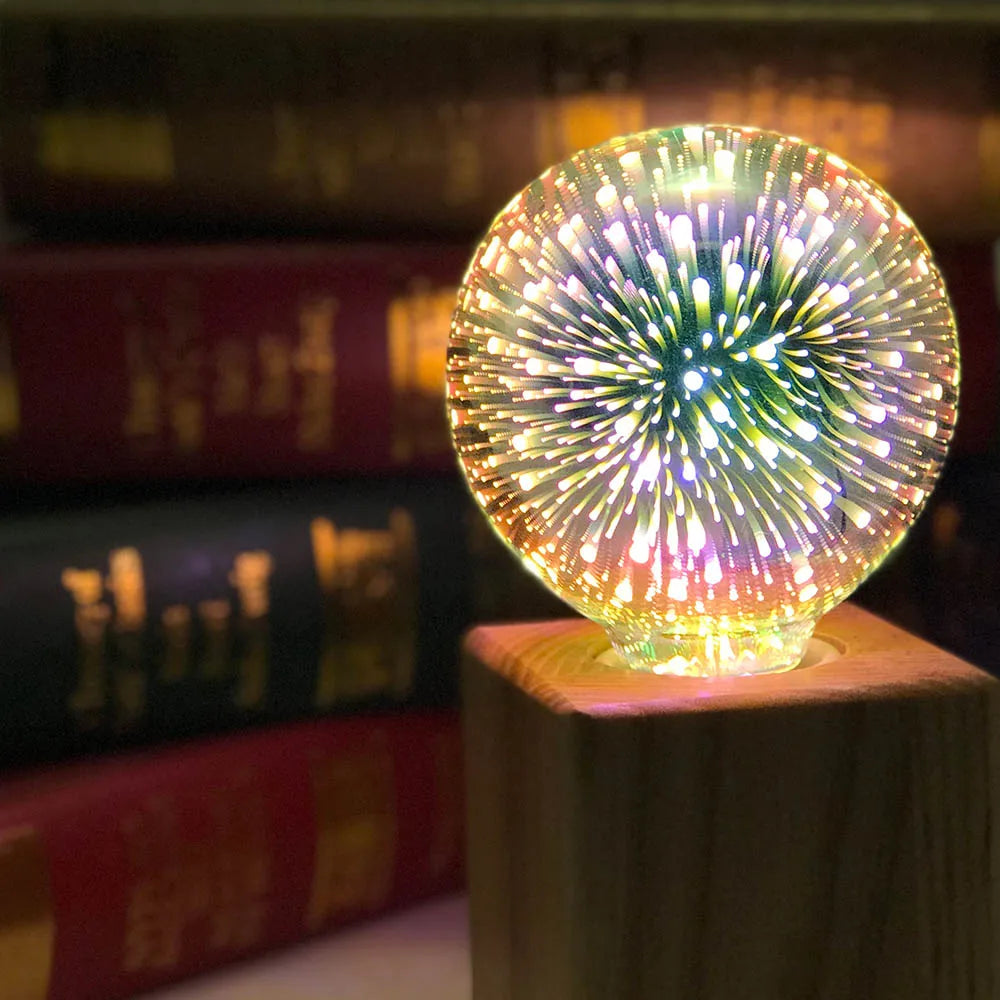 ampoule led multicolore fibres optiques lumineuses moderne opacité 360° lumière chambre