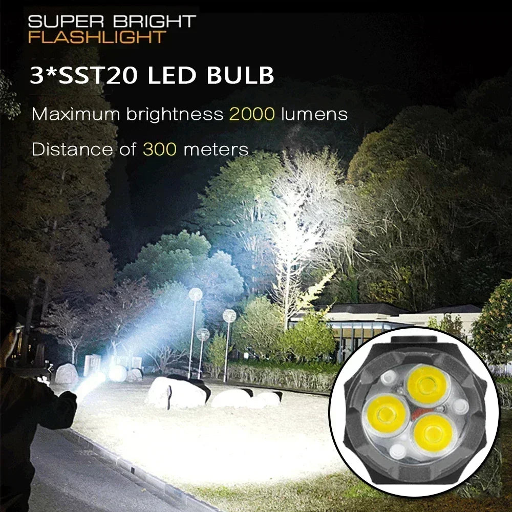 lampe torche led rechargeable tactique robuste étanche aimant clip lotus attack head