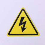 autocollants signalisation électrique jaune noir triangle hazard opacité graphique adhésif sécurité imperméable pvc