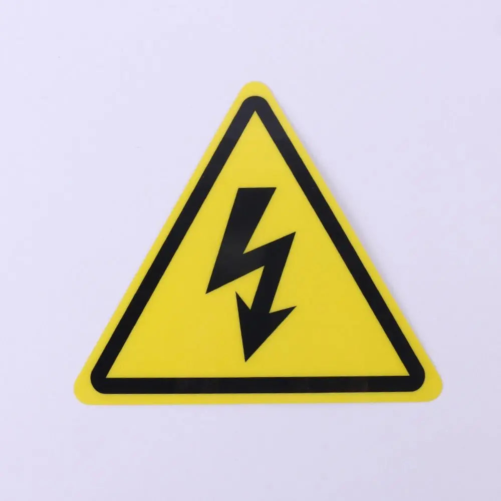 autocollants signalisation électrique jaune noir triangle hazard opacité graphique adhésif sécurité imperméable pvc