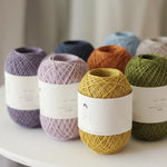 fil tricoter rose bleu gris beige violet vert opale crochet dentelle blanche rustic artisanal
