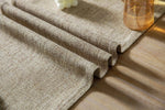 table ferme toile jute tissage rustique beige clair tissu coton classique clips métalliques usage