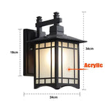 lampe murale noir beige grille fenêtre finition métallique classique rustique ampoule E27 LED IP65