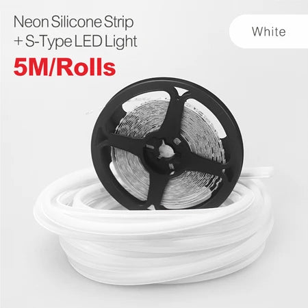 ruban led flexible silicone étanche 12v blanc chaud décoration intérieur salon extérieur