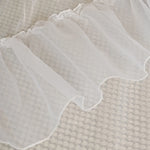 rideau blanc beige rose voile fronces transparent classique romantique deux panneaux anneaux