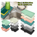 support savon silicone rayures ondulées moderne adhésif sans perçage vert gris rose blanc noir