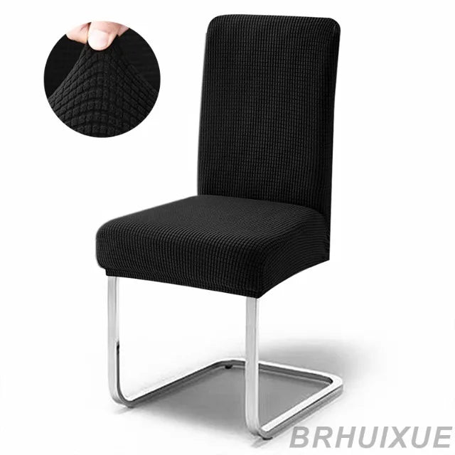 housse chaise jacquard gris moderne adhésif lavable amovible salle manger cuisine