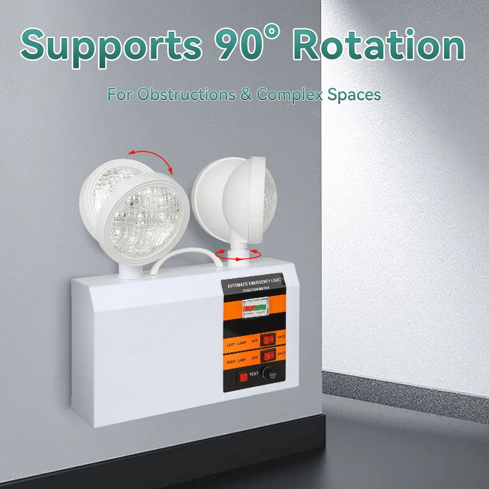 lampe d'urgence led blanc moderne certification rohs fixation murale interrupteur test