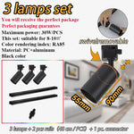 spots noir modernes gu10 12pcs fixés 55x90mm variable intensity