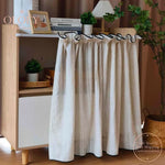 Rideau japonais rayé blanc pour placard cuisine