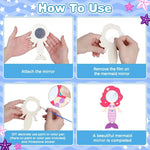 miroirs sirène artisanal strass dorés peinture pinceau instructions decoration enfants rouge violet bleu blanc