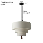 lampe suspendue moderne toile lin vert beige blanc salon chambre fixée chaîne adjustable 45