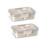 boîte repas transparente moderne compartiments couvercle poignées pratique alimentairescrição