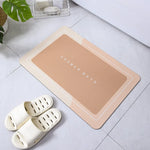 tapis bain moderne ovale motifs pas couleurs bleu marine gris clair rose violet texture