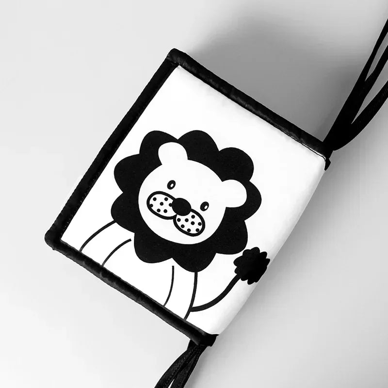 rideau lit bébé motif animal léopard araignée cercle losange moderne noir blanc