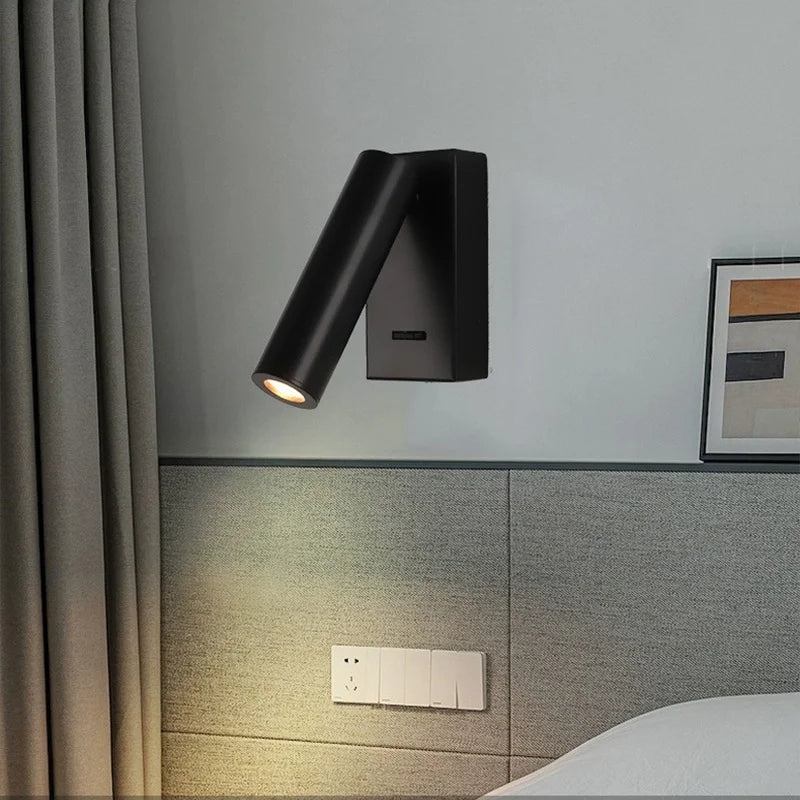 appliques murales led modernes réglables chambre salon entrée luminaire minimaliste rotation inclinaison bras orientable
