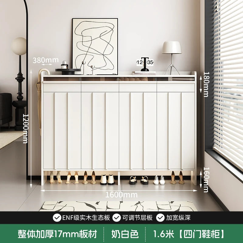 meuble entrée moderne noir panneaux verticaux lisses rangement tabouret coussin plaques mesure