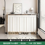 meuble entrée moderne noir panneaux verticaux lisses rangement tabouret coussin plaques mesure