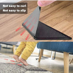 patins anti dérapants tapis noir beige texturés adhésifs modernes utilitaires 15cm 7.5cm