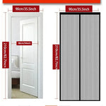 moustiquaire porte noire semi transparente moderne velcro fin verticale