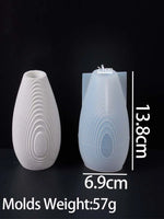 vases decoratifs silicone motifs concentriques gris blanc moderne minimaliste