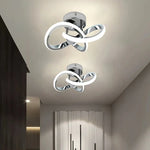 lampe moderne anneaux entrelacés blanc noir éclairage quotidien led interrupteur tactile 10 15 sources