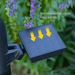 lumière solaire noire ip66 moderne panneau solaire led semi transparent piquetextérieur auto alimentée wireless