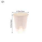 pots plantes transparents blancs modernes minimalistes grille drainage différents disponibles