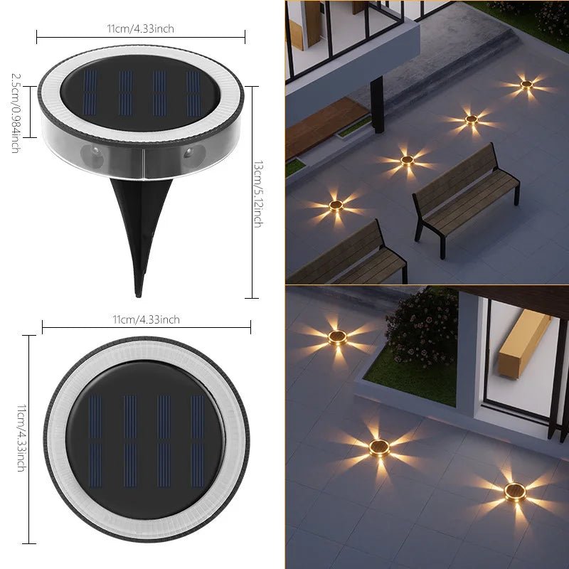 lampe murale solaire noire blanche moderne ip44 led jardin extérieur décoration vis fixation rond
